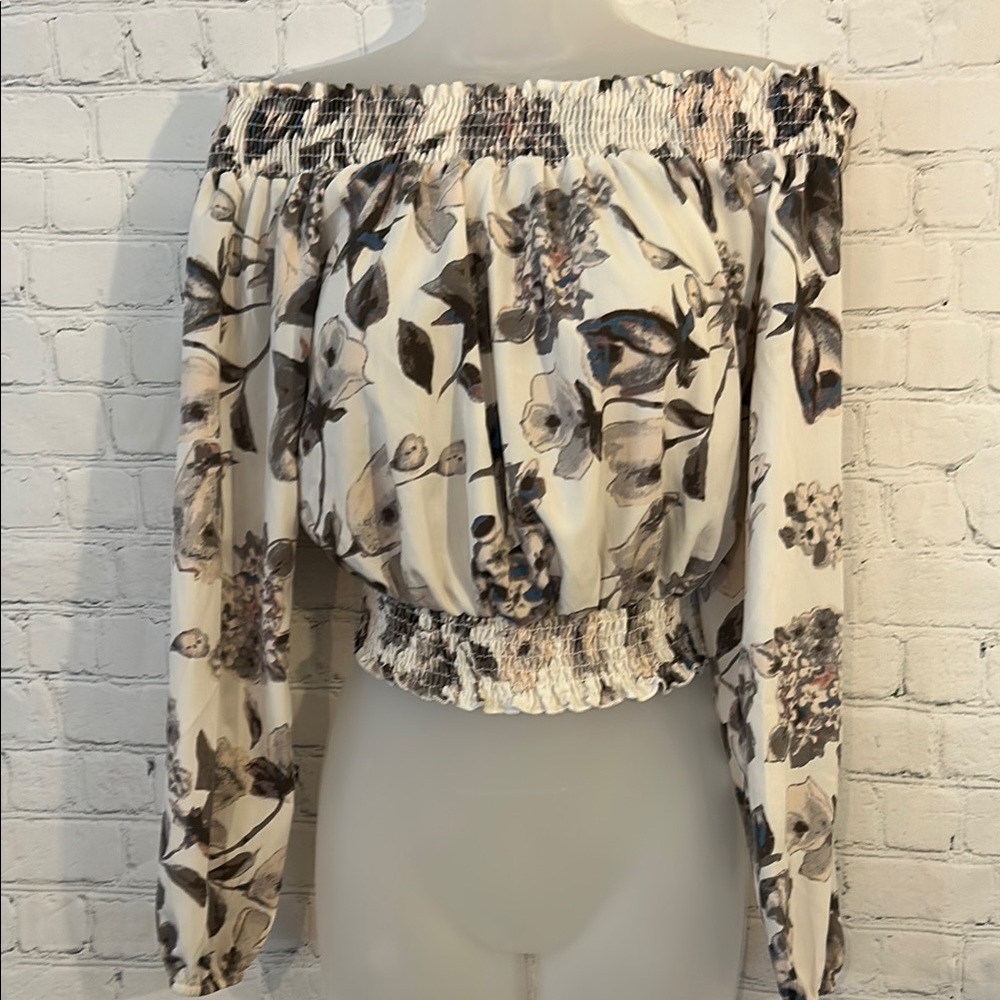 Altar’d State Floral Off-Shoulder Women's Top - Picture 1 of 6